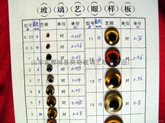 批發玻璃植絨動物眼睛玻璃眼睛