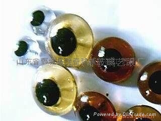 批發玻璃植絨動物眼睛玻璃眼睛 2