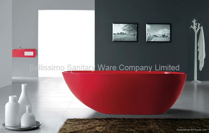 Best Selling Fashionable Solid Surface Bathtub BS-8608  4