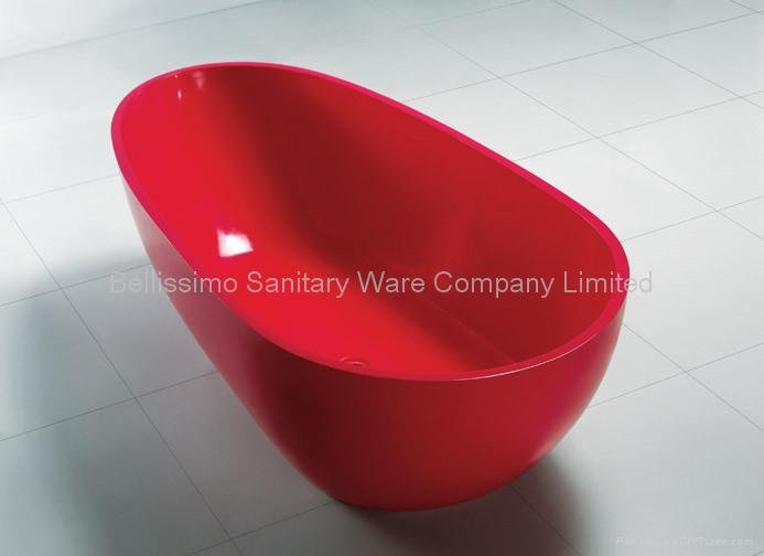 Best Selling Fashionable Solid Surface Bathtub BS-8608  5