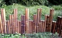 black bamboo rolled fence,fence panel and uneven edging 2