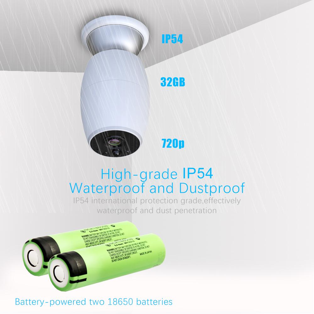 1080*720 Ultra-low power consumption Waterproof battery camera 2