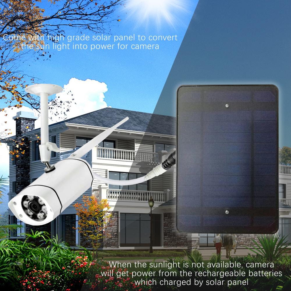 Low Power Consumption Solar Powered WIFI Security IP camera Max. support 64GB  2