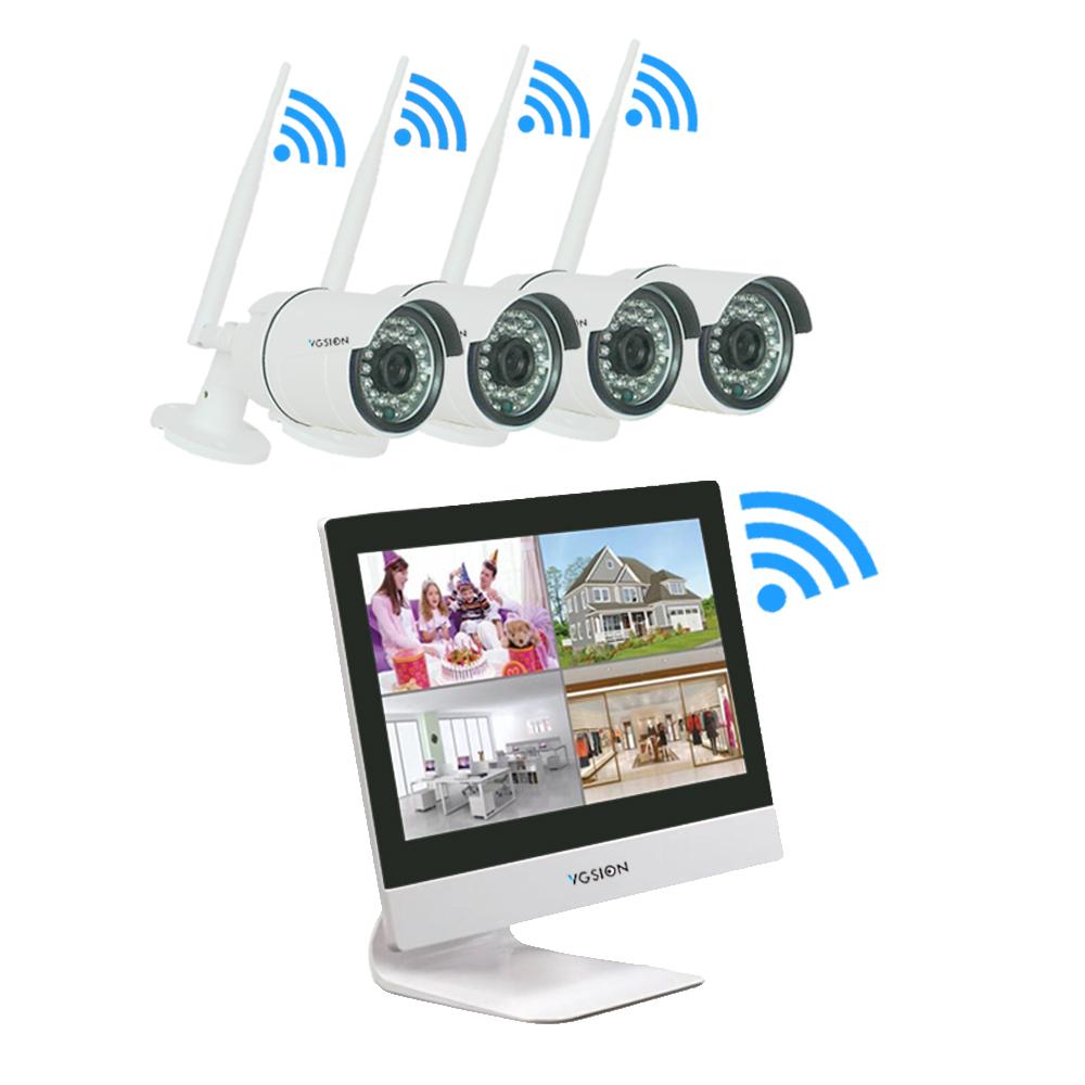 4 channel wireless Security System with 10 inch LCD Monitor