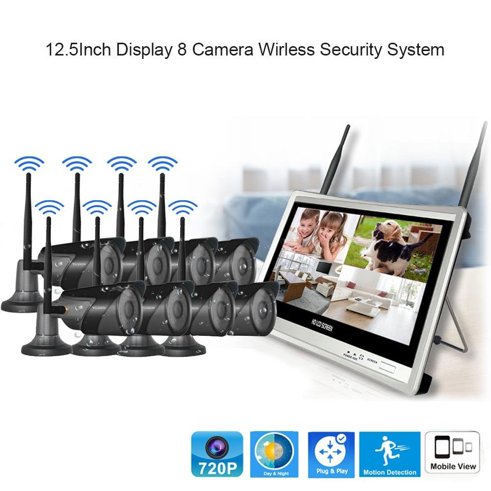 12.5 inch Disdplay 8 camera Wireless Security system 1
