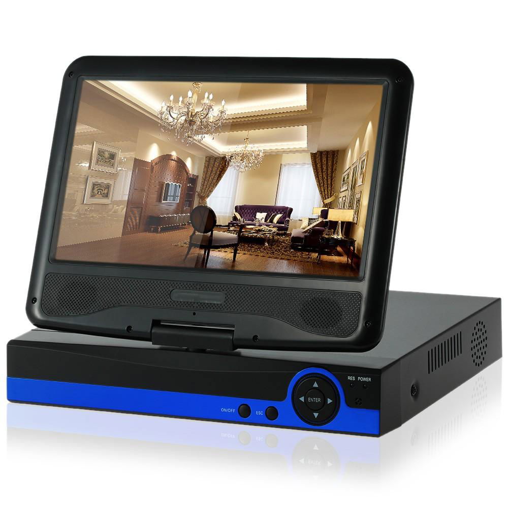 10.1 inch LCD Monitor 4 Cameras POE IP Surveillance System 2