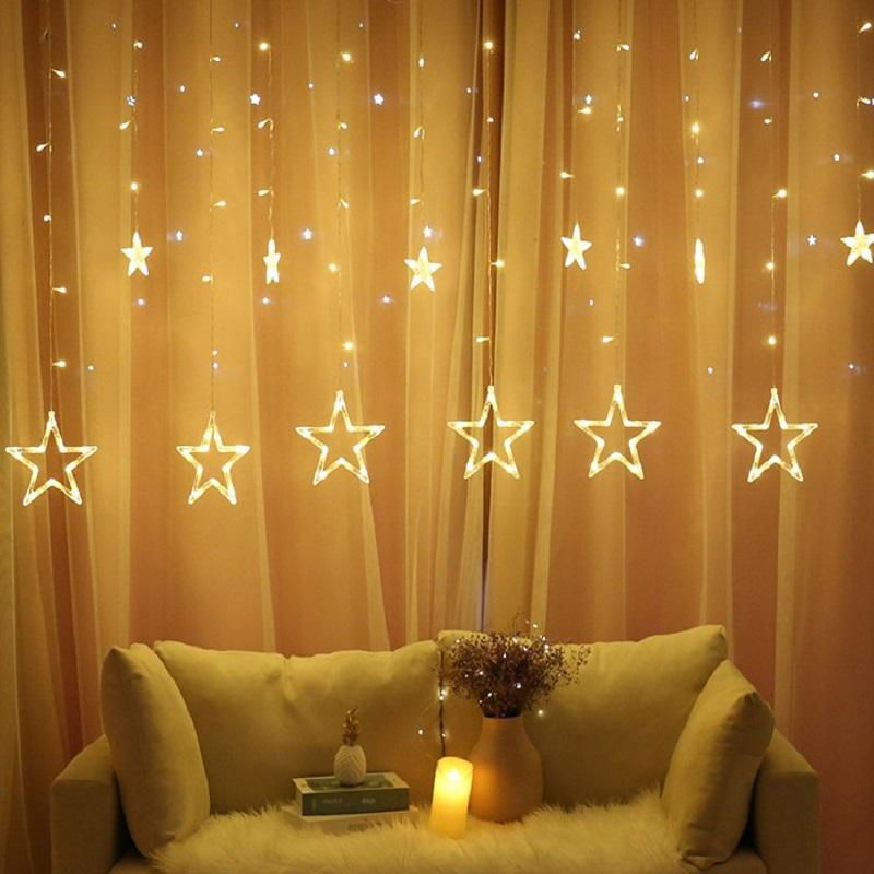 LED star curtain christmas light