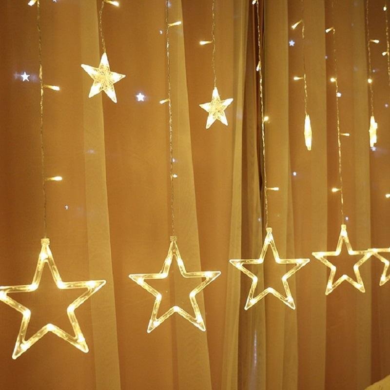 LED star curtain christmas light 3