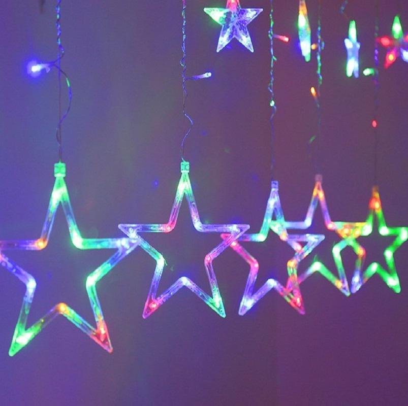 LED star curtain christmas light 4
