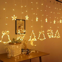 led christmas curtain light