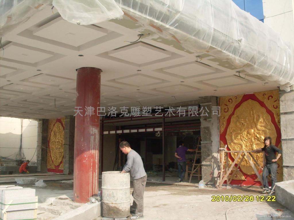 天津玻璃钢镀金浮雕 2