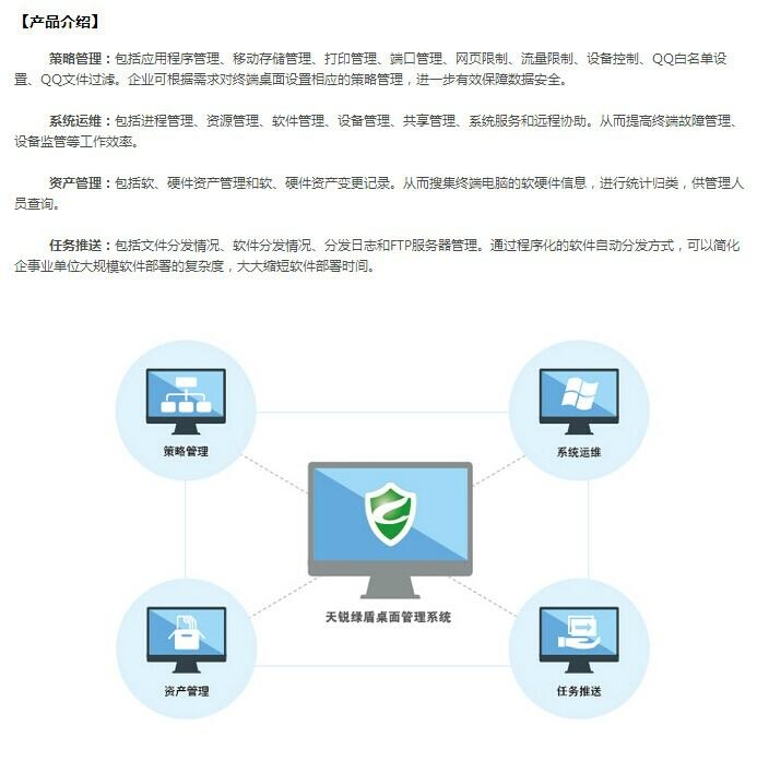 天锐绿盾桌面管理系统