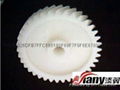 Plastic helical gear processing