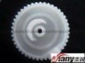 Plastic helical gear processing