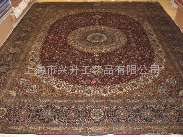 手工地毯真絲地毯8'0"x10'0"絲毯1312(800道)