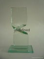 jade glass trophy award with custom pattern 2