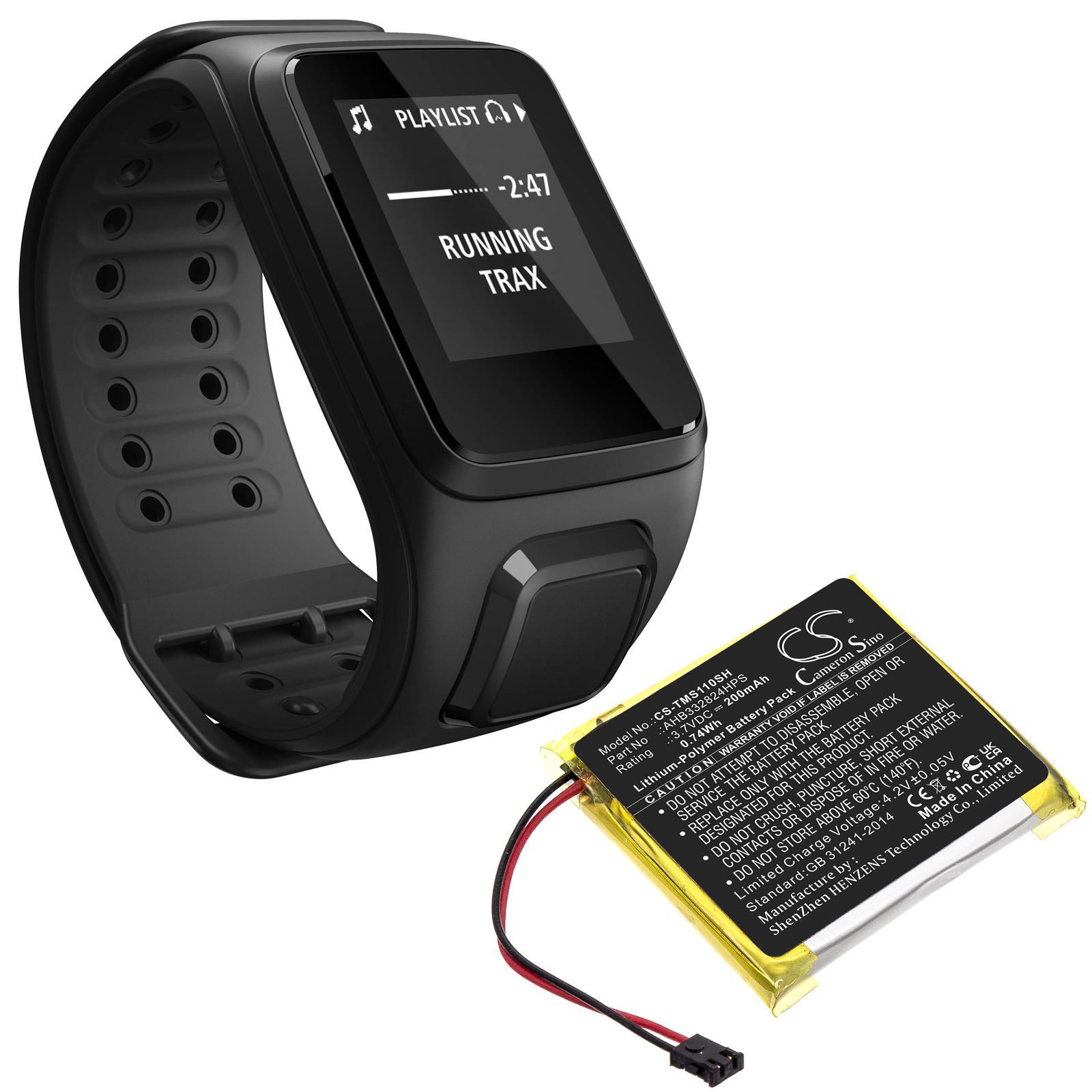 Smartwatch Battery For TomTom  Spark Cardio + Music GPS AHB332824HPS  4