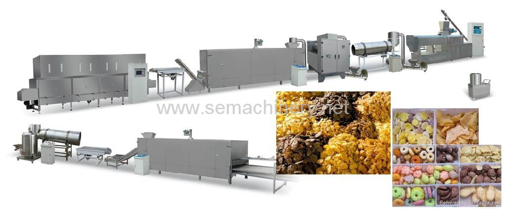 Breakfast extruded flakes processing line  3