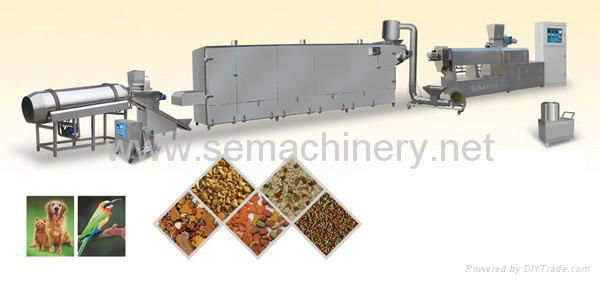 Floating fish feed production line