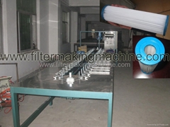 Pleated filter cartridges producing machine
