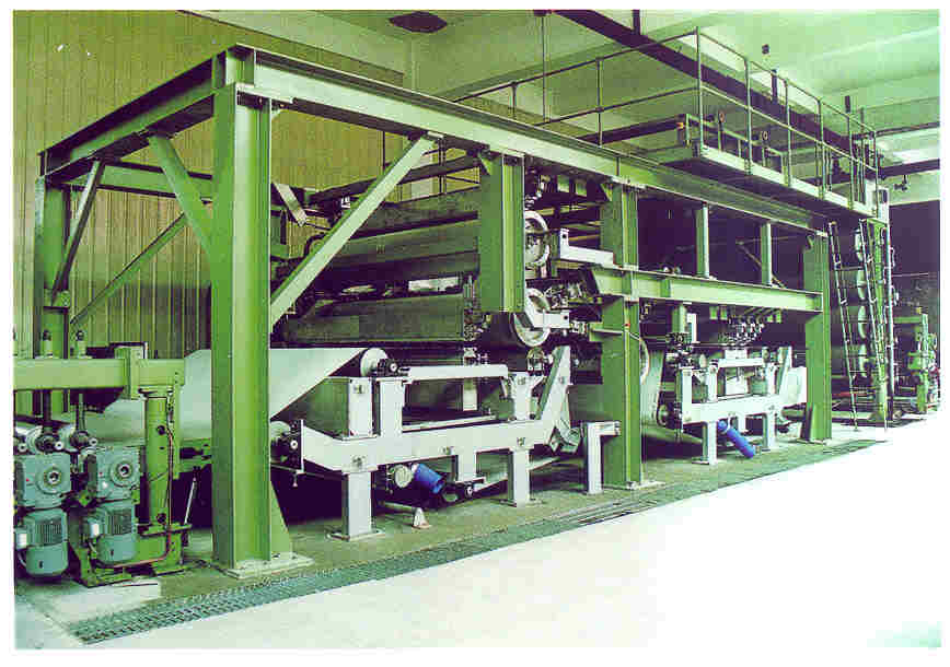 line for producing nonwoven fabric