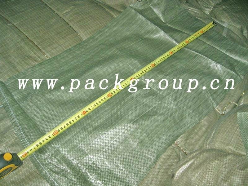 sell green pp woven garbage bags 3