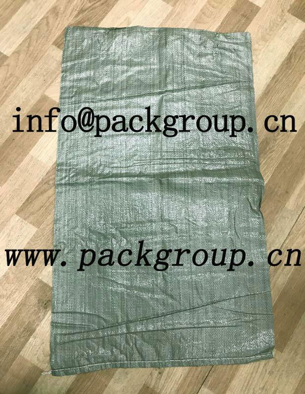 green pp woven garbage bags for building 