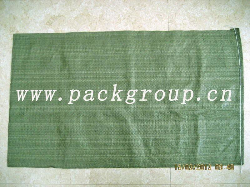 sell green woven polypropylene bags 2
