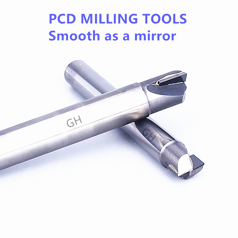 Diamond milling tools PCD End Mill for milling plastics aluminum 2