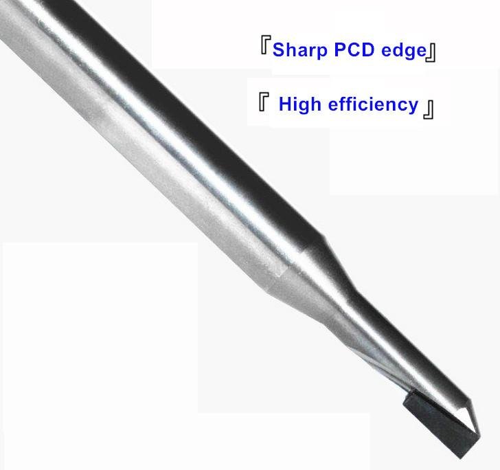 Diamond PCD Milling Tool CNC Diamond end mill for Graphite carbon Fiber ceramic 2
