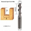 Diamond woodworking bits Wood PCD spiral tools for MDF plywood