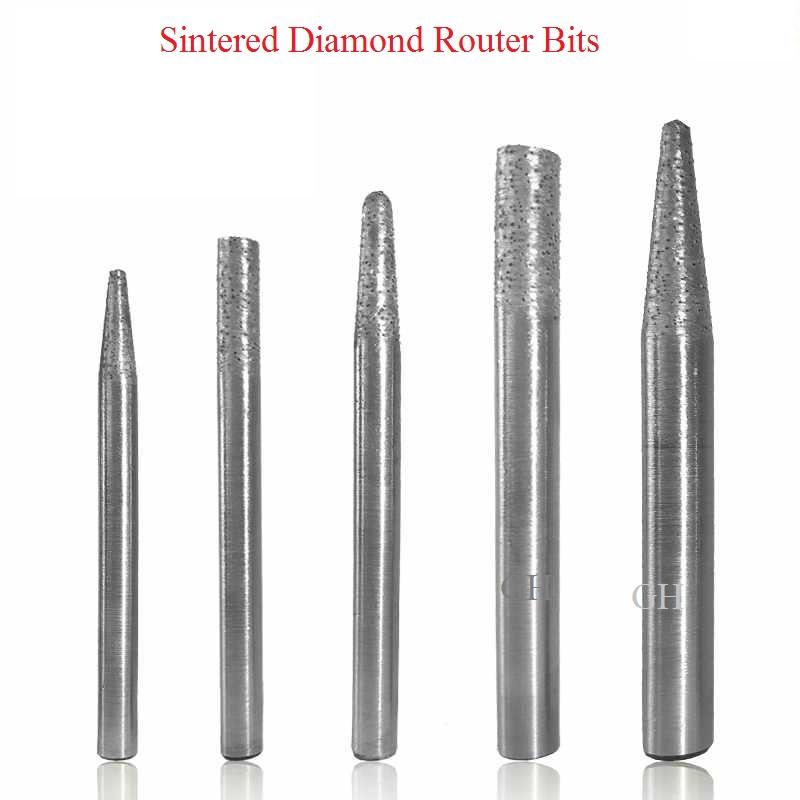 Stone router tools Sintered diamond engraving bits 4