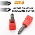 4 edge Diamond carving tools Stone PCD