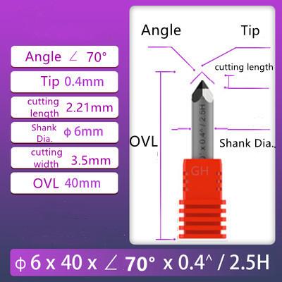 4 edge Diamond carving tools Stone PCD engraving bit for granite marble 4