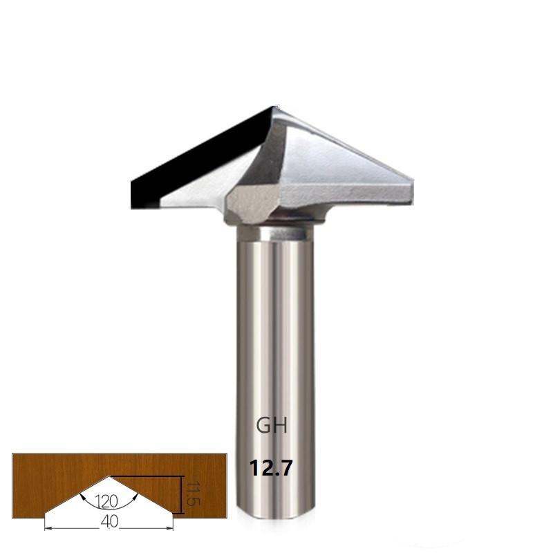 PCD wood cutter Diamond V Profile router bits for woodworking furniture 12.7*D19.05*90