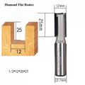 CNC Diamond flute woodworking end mill Wood straight router bit for MDF hardwood