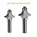 PCD chamfering cutter Diamond chamfer Round router bits for wood 1