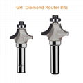 PCD chamfering cutter Diamond chamfer Round router bits for wood