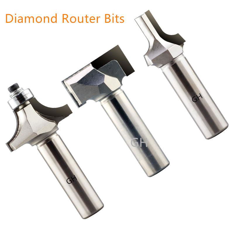 PCD chamfering cutter Diamond chamfer Round router bits for wood 2