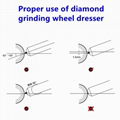 Diamond R dresser tools Diamond angle forming dresser for grinding wheel