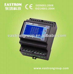 three phase din rail energy meter