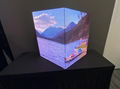 Cube LED 3D display screen video  advertising lightbox APP updates media files 4