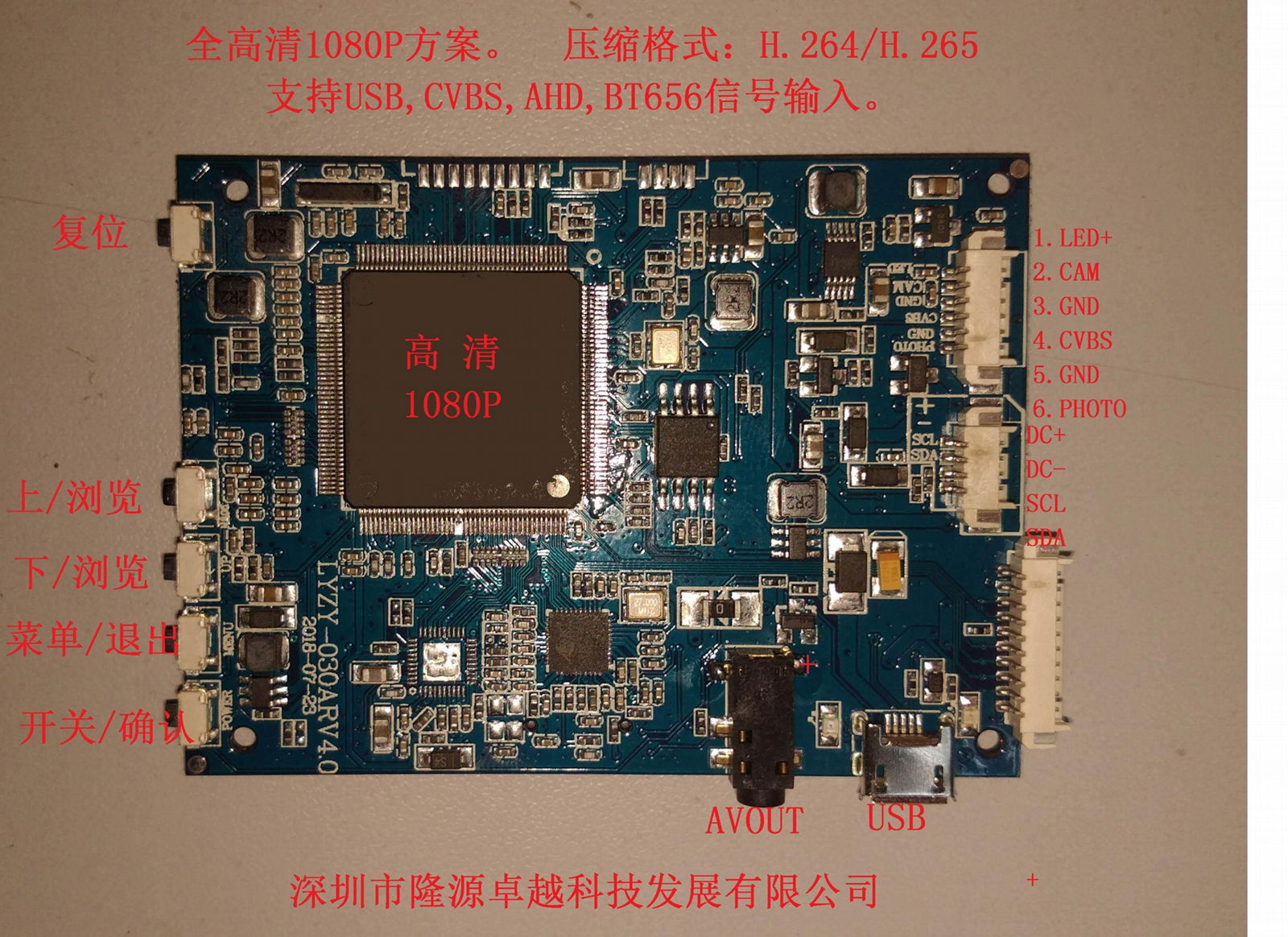 高清USB摄像头模组 100万像素720P摄像头模组  2