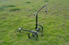 carbon remote golf trolley with tubular li-battery