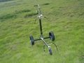 carbon remote golf trolley with tubular li-battery