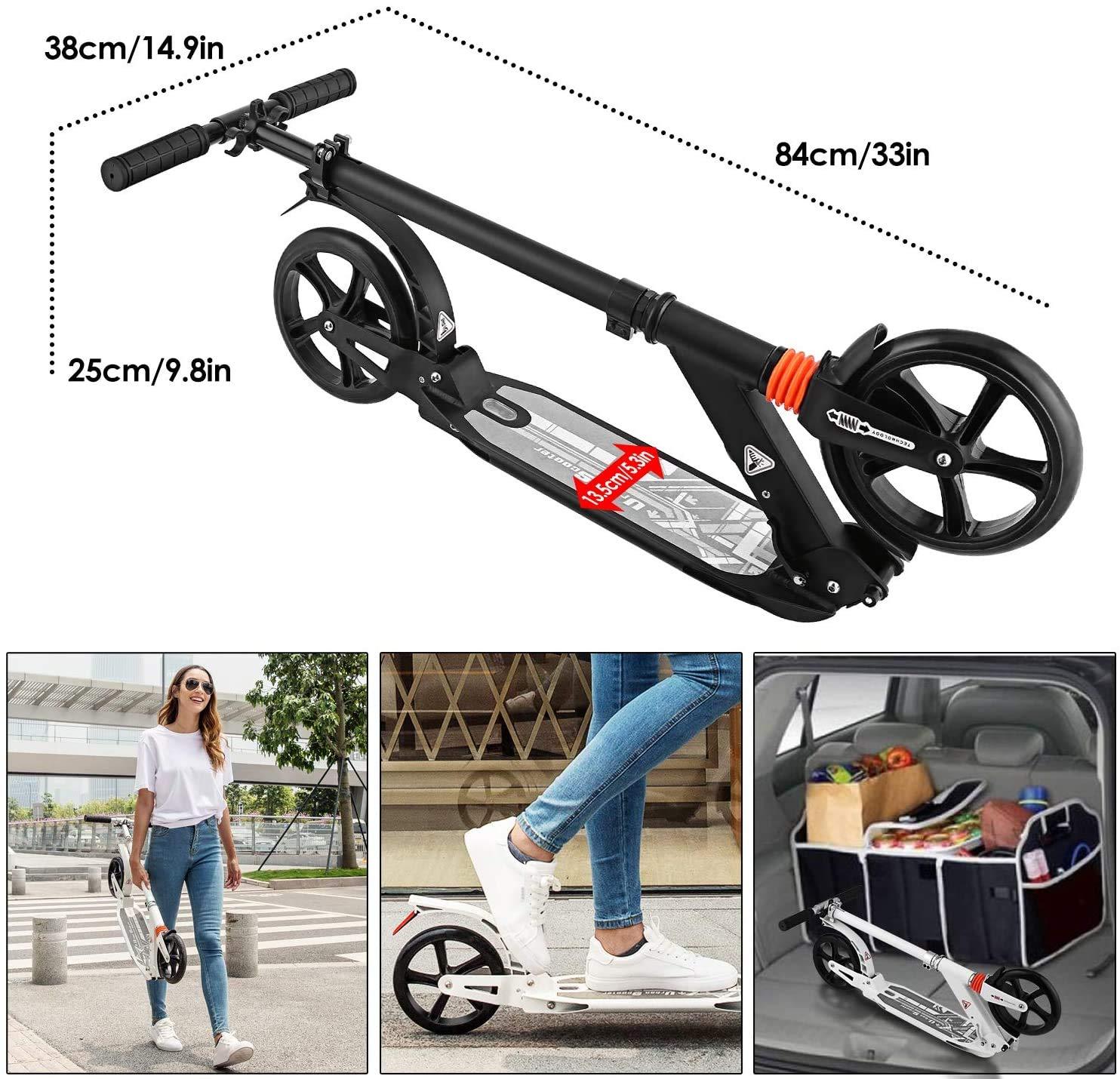 Unimiracle Scooters for Adults Teens, Kick Scooter with Adjustable Height  2