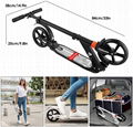 Unimiracle Scooters for Adults Teens, Kick Scooter with Adjustable Height 