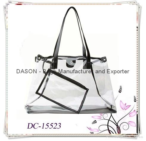 Clear PVC Tote Bag With Small Zip Bag
