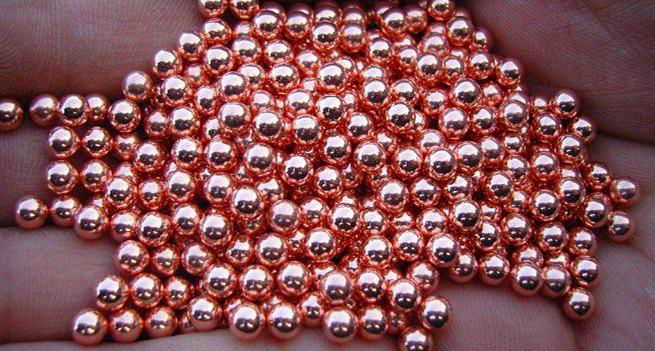 Kangda steel ball spot supply 1.0mm-2.0mm copper ball copper beads 2