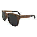 wood frame with acetate tips sunglasses